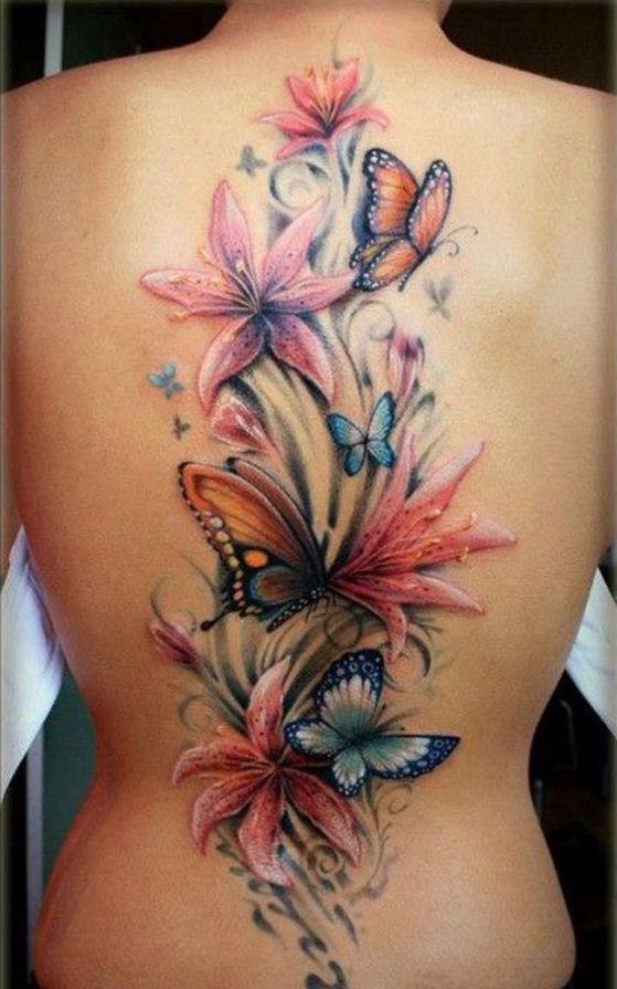 Tatuajes de mariposas diferentes ideas y diseños a color y negro
