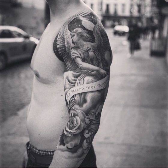 tatuajes-de-angeles-en-el-brazo