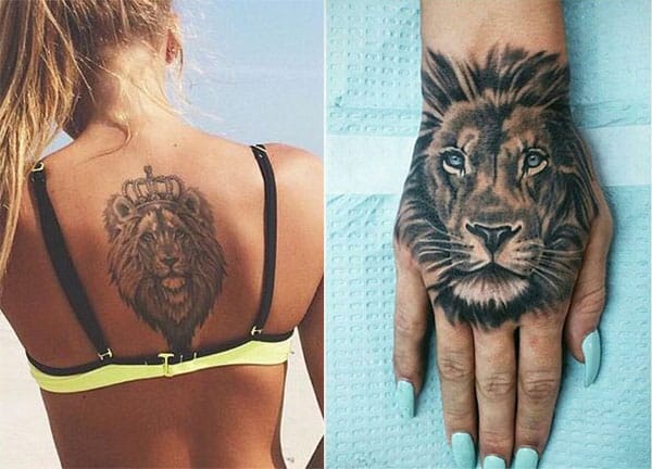 Hand Lion Tattoo with Crown - wide 5