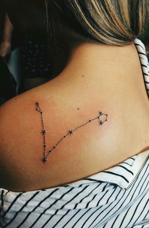 Piscis Constelacion Tatuada En Espalda