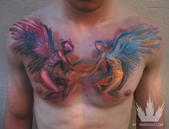 Tatouage Ange Et Demon (6)