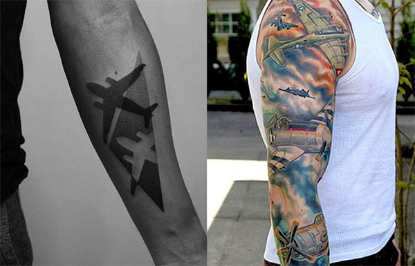 Tatouage Avion Homme (16)