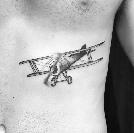 Tatouage Avion Homme (7)