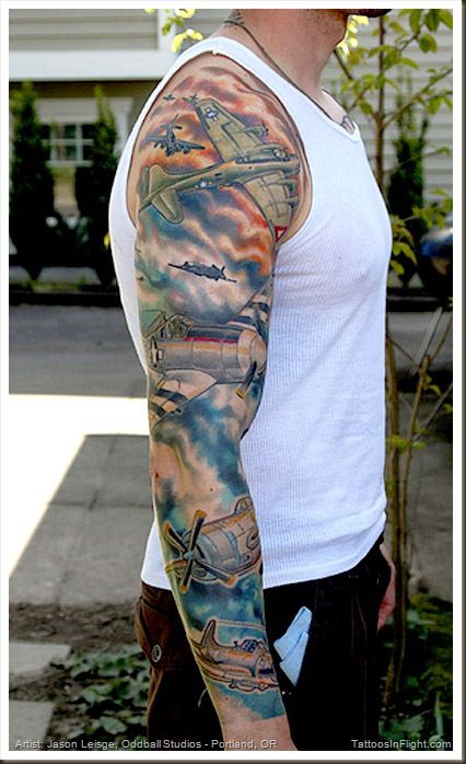 Tatouage Avion Homme (9)