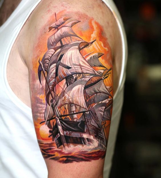 Tatouage Bateau Bras (18)