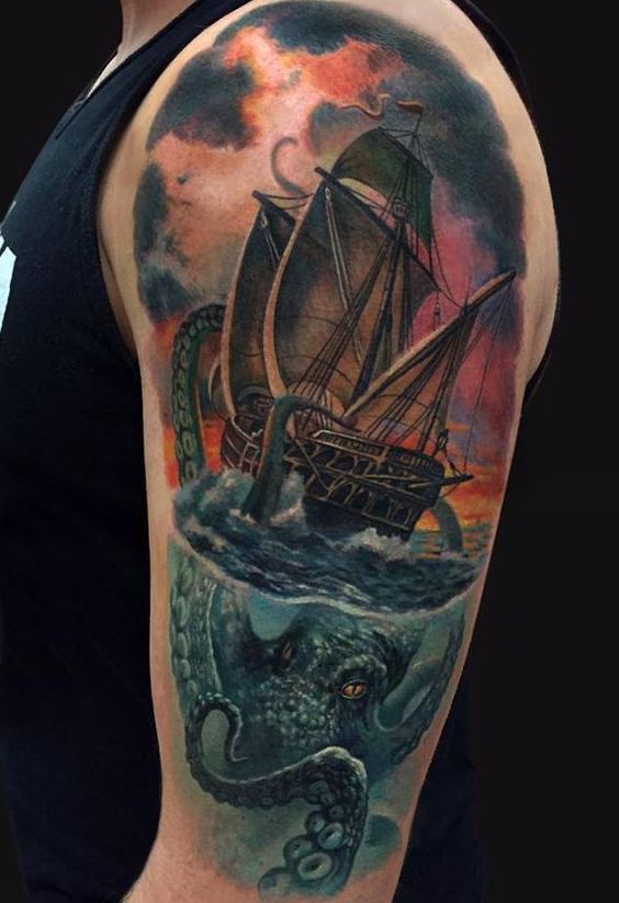 Tatouage Bateau Bras (7)