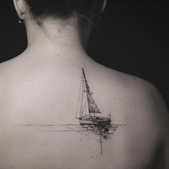 Tatouage Bateau Simple Femme (2)