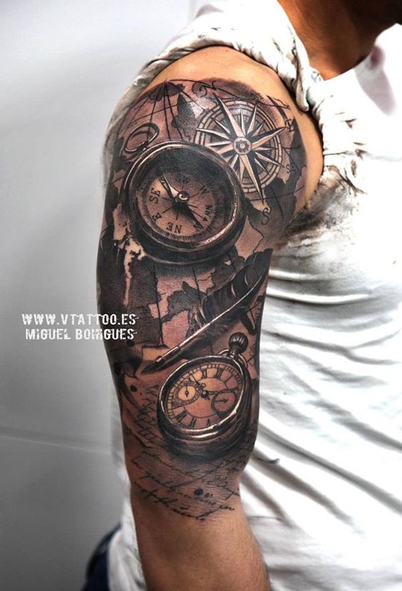 Tatouage Boussole Homme (12)