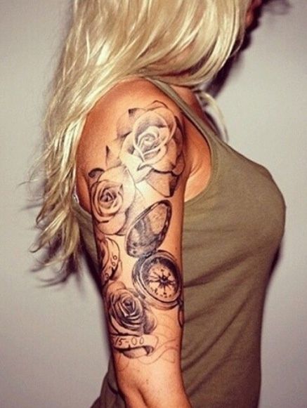 Tatouage Boussole Rose (4)