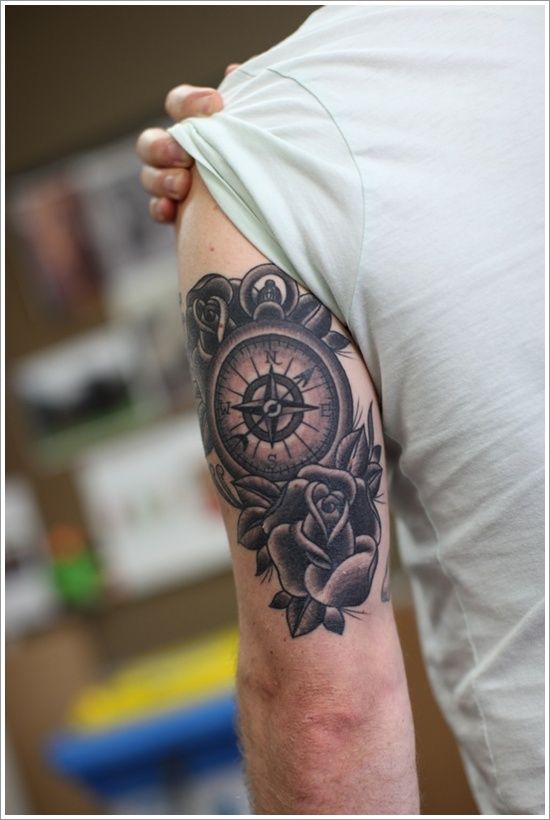 Tatouage Boussole Rose (5)