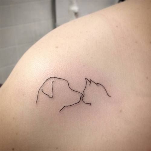 Tatouage Chien Et Chat (3)