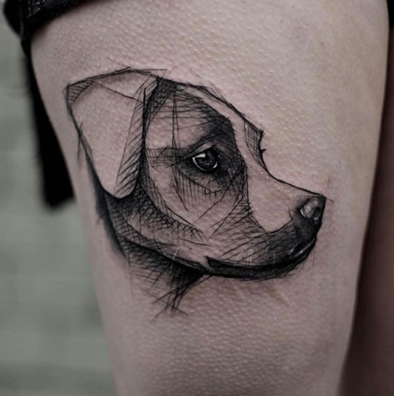 Tatouage Chien Femme (14)