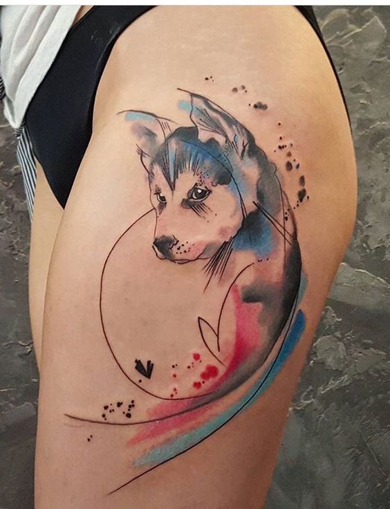 Tatouage Chien Femme (15)