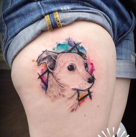 Tatouage Chien Femme (17)