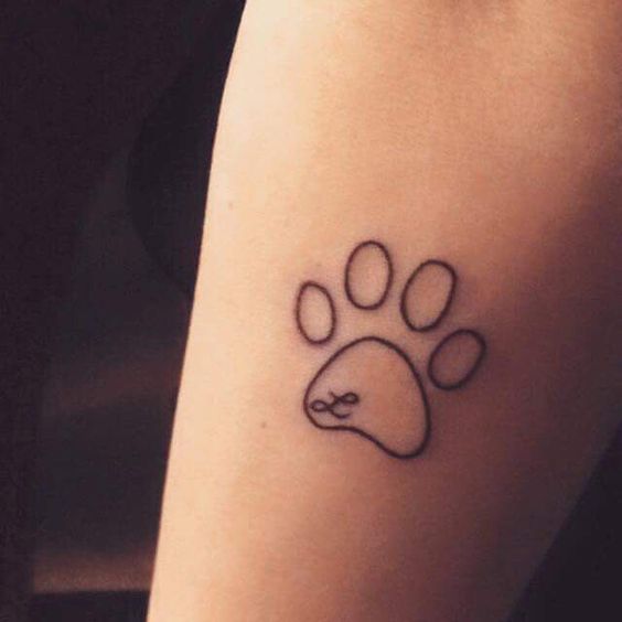 Tatouage Chien Minimaliste (1)