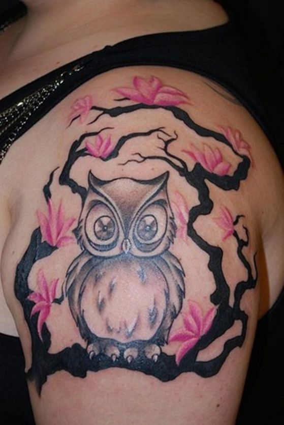 Tatouage Chouette Femme (2)