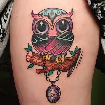 Tatouage Chouette Femme Coulour (12)