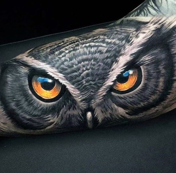 Tatouage Chouette Femme Coulour (13)