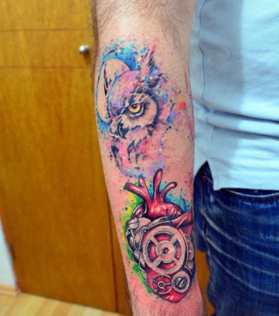 Tatouage Chouette Femme Coulour (5)