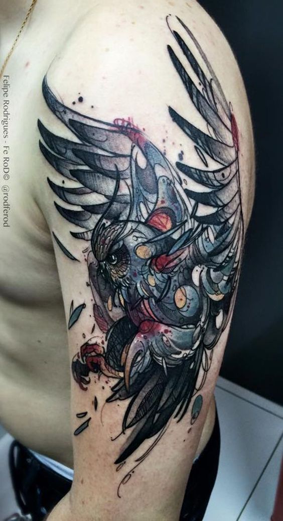 Tatouage Chouette Homme (15)