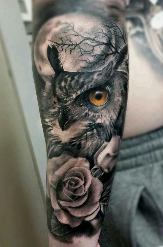 Tatouage Chouette Homme (17)