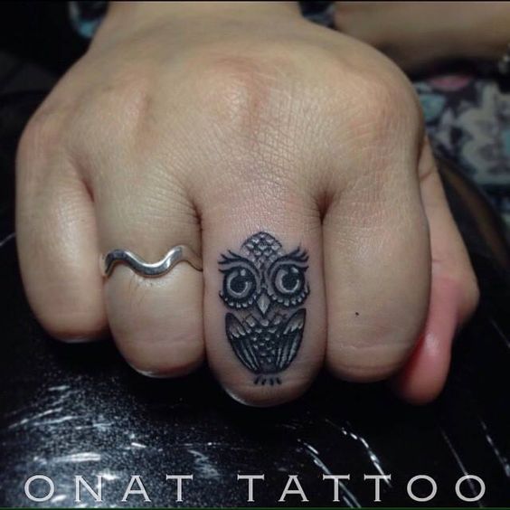 Tatouage Chouette Minimaliste (2)