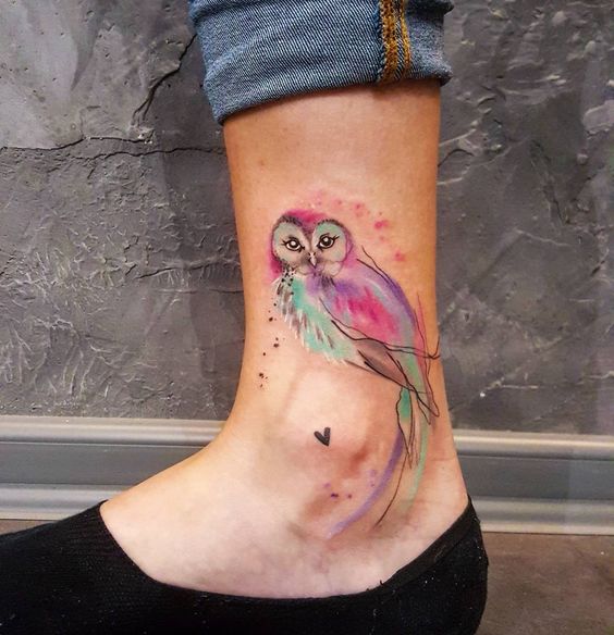 Tatouage Chouette Minimaliste (7)