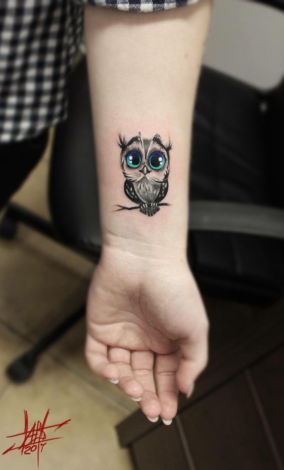 Tatouage Chouette Minimaliste (8)