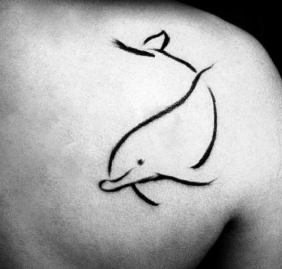 Tatouage Dauphin Simple (4)