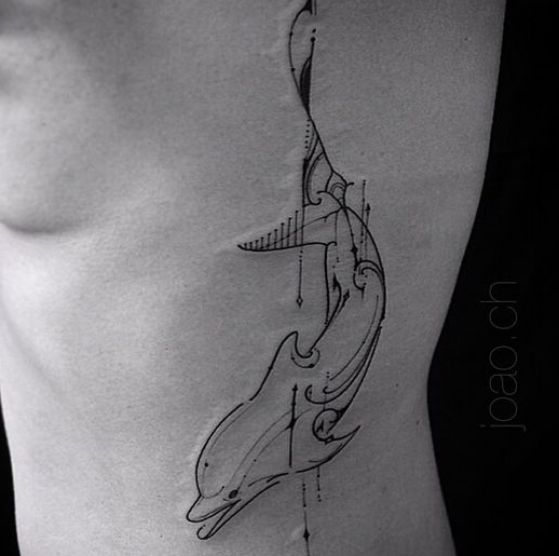 Tatouage Dauphin Simple (5)