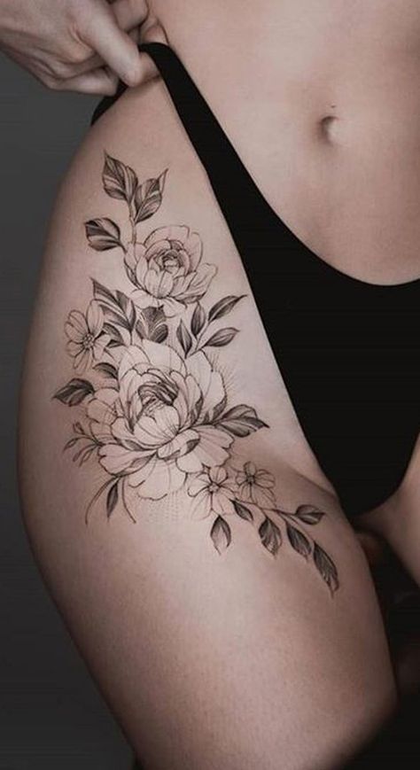 Tatouage Fleurs Jambes (3)