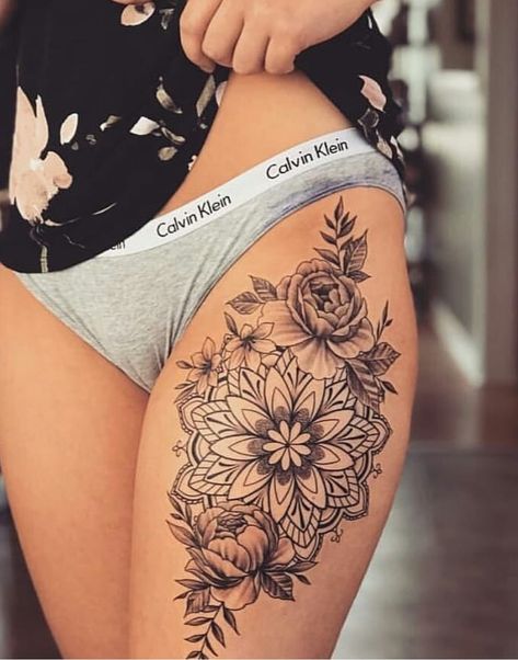 Tatouage Fleurs Jambes (6)