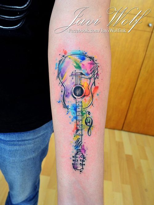 Tatouage Guitare Acoustique (4)