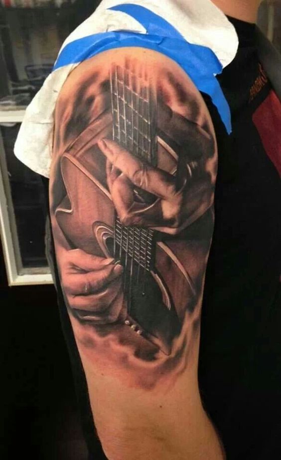 Tatouage Guitare Acoustique (9)