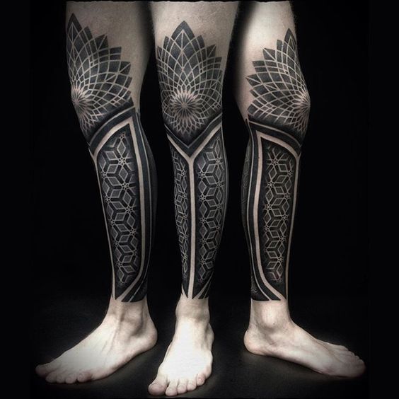 Tatouage Jambe Tribal (9)