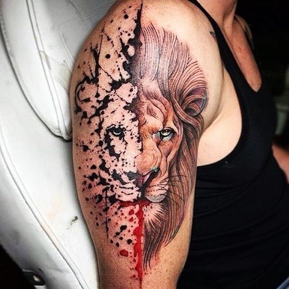 Tatouage Lion Couleurs (1)