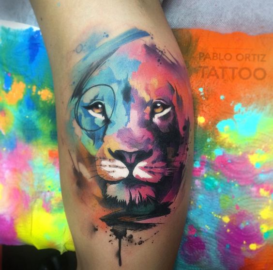 Tatouage Lion Couleurs (10)