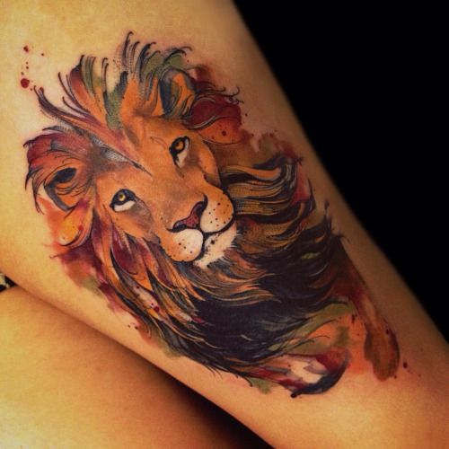 Tatouage Lion Couleurs (8)