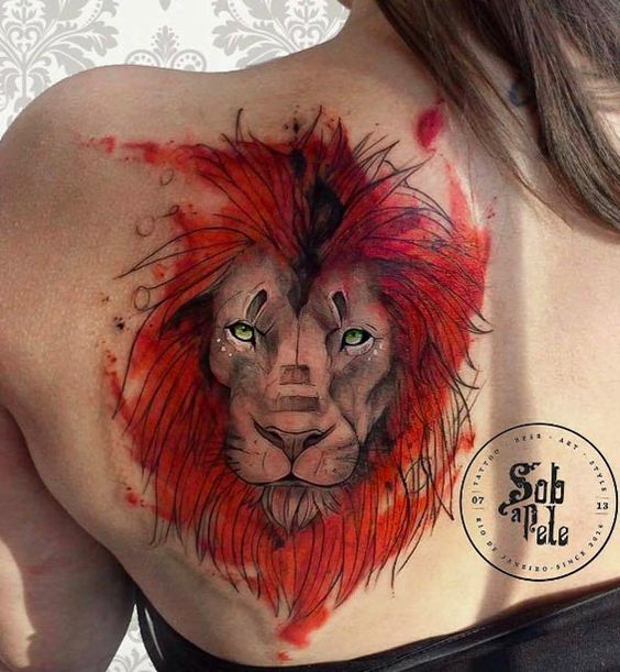 Tatouage Lion Couleurs (9)