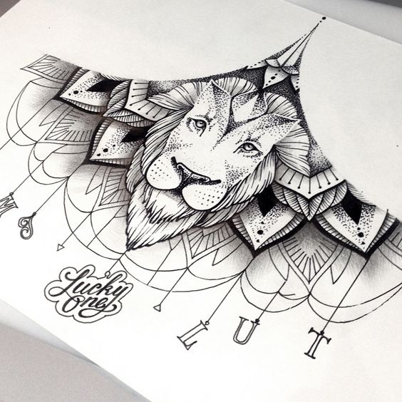 Tatouage Lion Design (1)