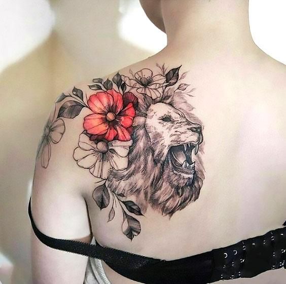 Tatouage Lion Femme (10)