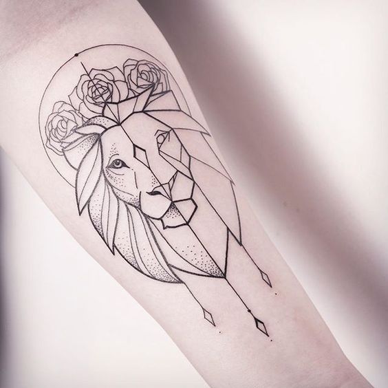 Tatouage Lion Femme (14)