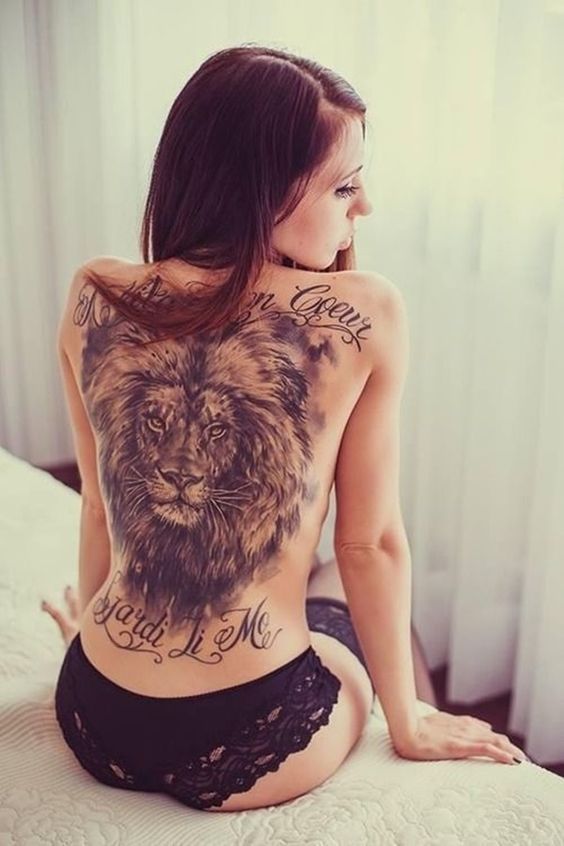 Tatouage Lion Femme (9)