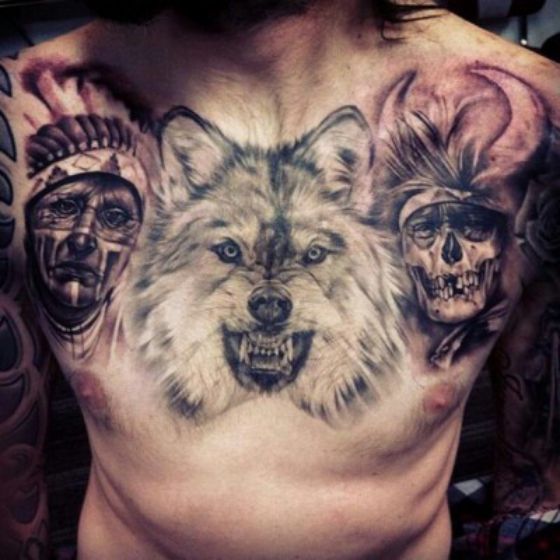 Tatouage Loup Indien (2)