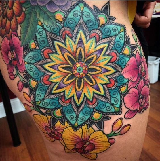 Tatouage Mandala Couleurs (3)