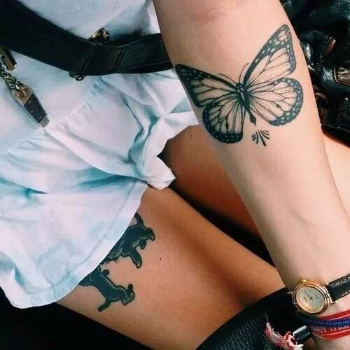 Tatouage Papillon Noir (1)