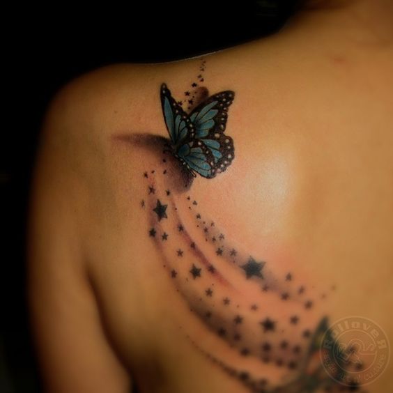 Tatouage Papillon Stars (3)