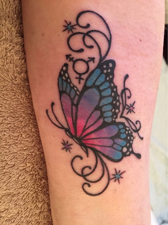 Tatouage Papillon Stars (4)