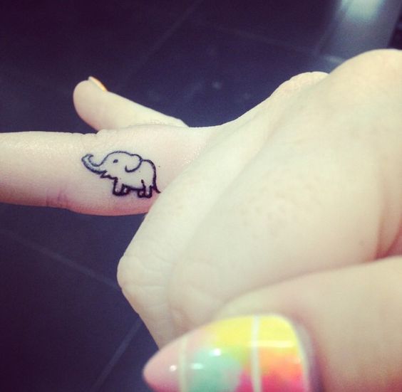 Tatouages Elephant Simple (14)