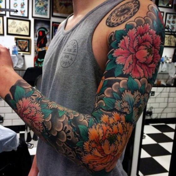 Tatouages Fleurs Homme (4)